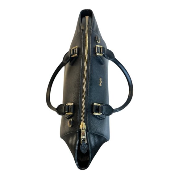 Lauren Ralph Lauren Saffiano Stefanie II Satchel Top Handle Leather - Picture 5 of 14